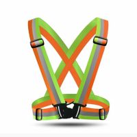 Reflective Vest Adjustable Safety Elastic Vest Reflective Night Warning Safety Outdoor For Running Cycling Sport Construction