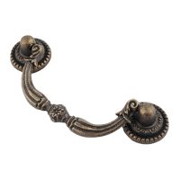 Jewelry Box Bronze Cabinet Handle Drawer Door Handle Striped Carving Handle Antique Furniture Handle