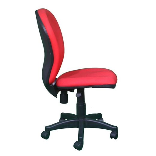 Ergonomic Mid Back Executive Chair Dark Grey Fabric or Red