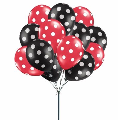 20pcs Ladybug Blue Black Red Spot Polka dot latex balloons globos Mickey Minnie party Baby Boy Birthday wedding Decorations Balloons
