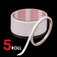 ❂ 5Pack 0.5x800cm Double Sided Adhesive Tape for Gift Wrapping Photo Scrapbooking Office Supplies School Stationery Supplies 8M