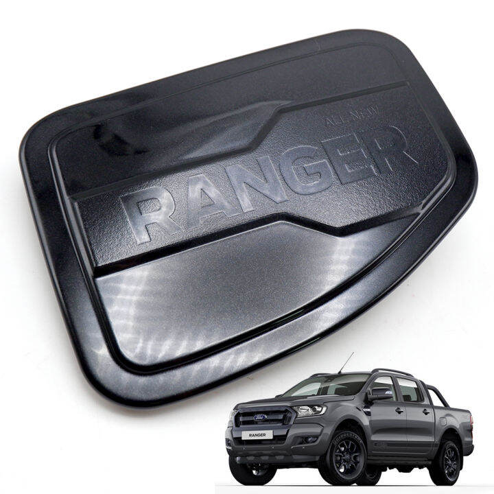 ครอบฝาถังน้ำมัน สีดำเงา Black Fuel Oil Tank Cap Cover Ranger XLT