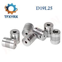 Dropshipping 1PCS D19L25 Aluminium CNC Motor Jaw Shaft Coupler 5mm To 8mm Flexible Coupling OD19x25mm 3/4/5/6/6.35/7/8/10mm