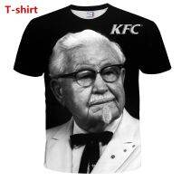 ใหม่Unisex KFC Colonel 3Dพิมพ์Causalเสื้อผ้าแฟชั่นผู้ชายผู้หญิงHip HopTเสื้อPlusขนาดS-7XL HarajukuกราฟิกTเสื้อ