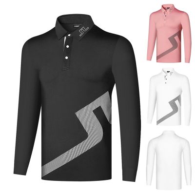 ♚J.L INDEBER Titleist MARK LONA PG Golf เสื้อผ้า Qiu Dong ผู้ชาย Breathable Quick-Drying Leisure กีฬากลางแจ้งแขนยาวเสื้อยืดเสื้อโปโล Sweat Coat