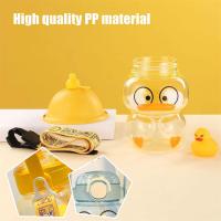 Kawaii 1200ML Water Bottle Cute Duck Kettle Large Capacity Bottles Drinking Children Women With Water Cup Cup Portable Straw Q5F5