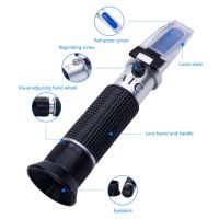 Handd 0-32%Brix 1.000-1.120 Wort Refractometer Double Scale SG Gravity Refractometer with Plastic Box