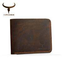 COWATHER Crazy horse leather men wallets Vintage genuine leather wallet for men cowboy top leather thin to put free shipping Wallets