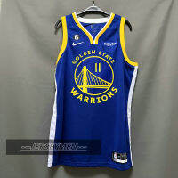 【High Quality】Mens 2022-23 New Original NBA Golden State Warriors #11 Klay Thompson Jersey Icon Edition Blue Swingman Heat-pressed