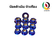 น๊อตตัวเมียหัวเฟือง เบอร์ 8,10,12,14,17 สีไทเท