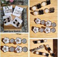 [พร้อมส่ง]GL2-1 กิ๊ฟติดผม สไตล์แฟชั่นเกาหลี ผู้หญิง Black &amp;White Glitters Hair Pins Korea style Lady Fashions