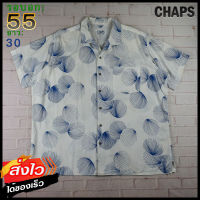 CHAPS อก 55 นิ้ว เสื้อฮาวายชาย เสื้อวินเทจ เสื้อผ้าผู้ชาย Cotton+Rayon แขนสั้น เนื้อผ้าดี MADE IN KOREA