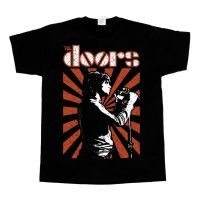 Hot sale The Doors band graphic Mens 100% Cotton Round Neck Short Sleeve T-Shirt  Adult clothes