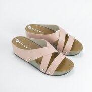 Dép nữ Giavy quai 2 dây ngang đế xuồng cao 5 phân Gia Vy UC76