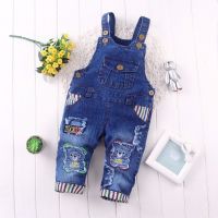 IENENS เด็กทารกเด็กชายยาวกางเกง Denim เสื้อผ้า Overalls Dungarees เด็กวัยหัดเดินทารกกางเกงยีนส์ Jumpsuits เสื้อผ้าชุดกางเกง 1 2 3 4 ปี