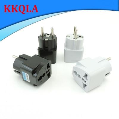 QKKQLA Universal DE Plug Adapter USA To Euro Europe Travel Wall AC Power Charger Adapter Converter 2 Round Pin Socket
