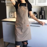 ♟✱ New Fashion Canvas Kitchen Aprons For Woman Men Chef Work Apron For Grill Restaurant Bar Shop Cafes Beauty Nails Studios Uniform