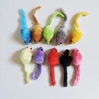 5Pcs Furry Plush Cat Toy Soft Solid Interactive Mice Mouse Toys For Funny Kitten Pet Cats Playing Scratch Training Game Supplies