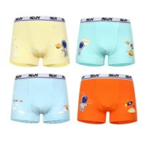 COD DSFERGWETERW 4 Pieces IN 1 SMY Kids Boy Boxer Elasticity Breathable Boy’s Panties Cartoon Solid Cotton Soft Underwear