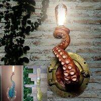 Retro Octopus Electric Light Tentacle Monsters with Bulbs Hanging On Wall Octopus Tentacle lamps Holders for Home Decor dropship