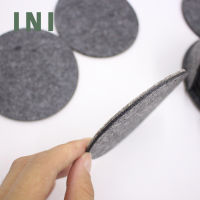 INI 10 PCS Felt Drink Cup Coaster With Holder Round Soft Absorbent Cup Mats Scratch Preventing Reusable For Home Bar New