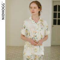 【jw】♞✵  2020 Pastoral Lapel Short Sleeve Printing Trousers Sleepwear Hipster 2 Piece Wear