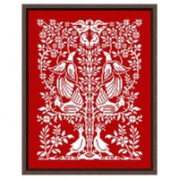 ✾✳ Monochrome totem cross stitch kit single color 18ct 14ct 11ct red canvas cotton silk thread embroidery DIY handmade needlework