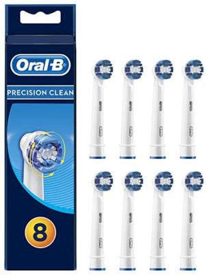 Oral-B Precision Clean Toothbrush Heads Pack of 8 Replacement Refills for Electric Rechargeable Toothbrush
