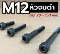 ? สกรูหัวจม ดำ M12 ยาว 20 - 150 มิล น็อตหัวจม (ขายเป็นชุด)