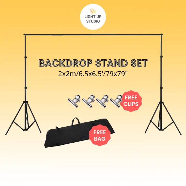 Photograhy Backdrop Stand + Free Bag + Free Clips for Photography Photo  Shoot Photobooth | Lazada PH