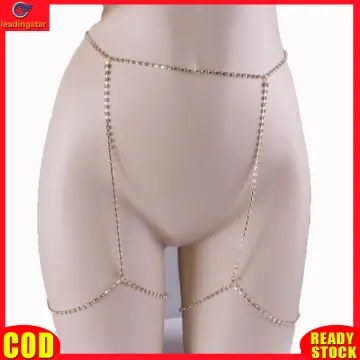 Gprince European Stylish Sparkling Rhinestone Sexy Diamond Thigh Body Chain  Waist Leg Chain Body Fashion Jewelry Gold