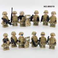 MOC is compatible with Lego small particle toys military anti-terrorist SWAT police weapons man boy and girl building blocks