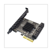 SATA PCI E Adapter 6 Ports SATA 3.0 to PCI Express X4 Black Expansion Card SATA3.0 PCIe PCI-E SATA Controller for HDD