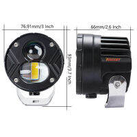 3นิ้วสีขาวสีเหลืองไฟต่ำสูง LED Work HEAD FOG Driving Light สำหรับรถ SUV รถบรรทุก A U 12-60V