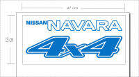 สติ๊กเกอร์ Navara 4x4 สีฟ้า