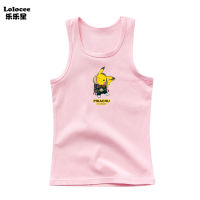 Boys Cotton Tank Top Undershirt Kids Summer Pikachu Cartoon Underwear Children Sleeveless Singlets Student Sports Tops