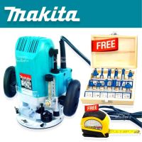 MAKITA เร้าเตอร์ เครื่องเซาะร่องไม้ พร้อมชุดดอก รุ่น MT-3612BR การันตีสินค้าตรงปก 100% รับประกัน 1ปี (AAA) + ตลับเมตร Stanley