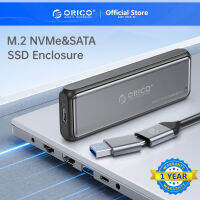 Orico M.2 NVMe SATA SSD Enclosure 10Gbps Tool Free M2 SSD อลูมิเนียม ปิดโซลิดสเตทไดรฟ์ เคสแล็ปท็อป อุปกรณ์คอมพิวเตอร์ ()