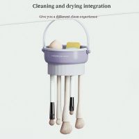 【YD】 Silicone Makeup Cleaning Egg Drying Set Puff Sponge Hanging Storage Rack