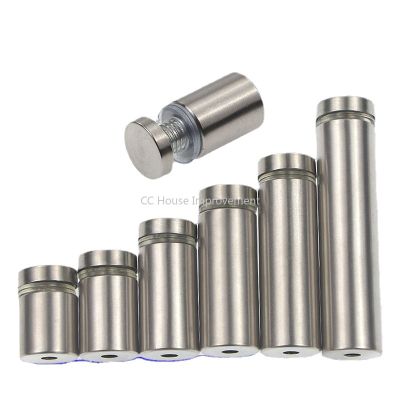 10PCS Glass Fasteners 19mm Stainless Steel Acrylic Advertisement Standoffs Pin Nails Billboard Fixing Screws Hardware