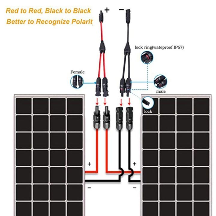 2ชิ้น-y-สาขาการเชื่อมต่อแบบขนาน30a-1000โวลต์เชื่อมต่อพลังงานแสงอาทิตย์ไฟฟ้าแผงเซลล์แสงอาทิตย์โซลาร์เซลล์สายเคเบิลเชื่อมต่อ