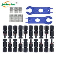 10 Pairs Solar Connector Male and Female 30A 1000V Solar Panel Cable Connector  Waterproof IP67 with Spanner for Home PV System Wires Leads Adapters