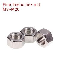 DIN934 Benang Hex Nut M3 M20 Stainless Steel SUS 304 M6 x 0.75M8x1.0M10x1.0/1.25M12x1.0/1.25/1.5M14 x 1.5 m16 x 1.5M20x1.5