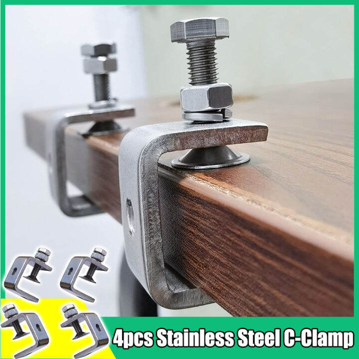 Pack of 4 304 Stainless Steel CClamp Tiger Clamp Woodworking Clamps