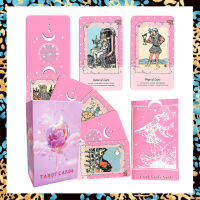 Pink Tarot Card เริ่มต้นการเรียนรู้ไพ่ทาโรต์กับคู่มือ | คำหลักบนบัตร | ขนาดใหญ่มาตรฐาน12x7ซม. | การ์ดทำนายรุ่นภาษาอังกฤษ | ไพ่ยิปซี ไพ่ออราเคิล ไพ่ยิบซี ไพ่ทาโร่ ไพ่ดูดวง ไพ่ทาโรต์