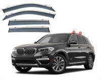 ที่บังแดดแผ่นเบนทางลมสำหรับ BMW X3 2018-2020ที่บังแดดกันน้ำฝนสีดำที่บังช่องอากาศแผงกันลมติดกระจกรถยนต์ควันที่มืด