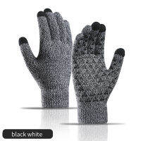 Non Slip Fleece Knitted Gloves Women Men Touch Screen Hand Warmers for PUBG