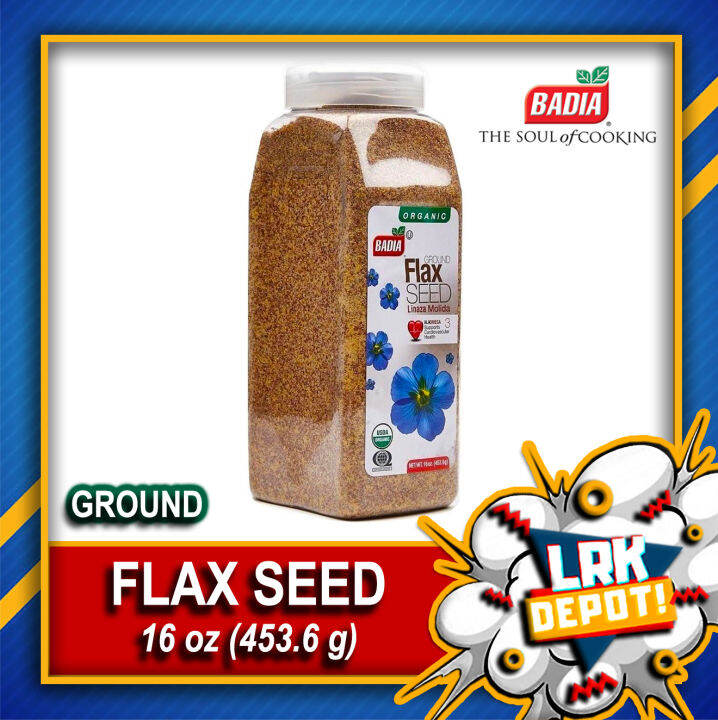 Badia Organic Ground Flax Seed 16oz / 453.6g (Rich in OMEGA3) Flaxseed