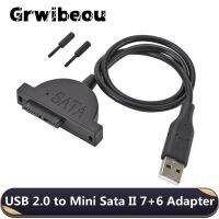 [LUNA electronic accessories] Grwibeou USB 2.0ถึง Mini Sata II 7 6อะแดปเตอร์13Pin สำหรับแล็ปท็อป Cd/dvd ROM Slimline Drive Converter สายเคเบิลสกรูสไตล์คงที่