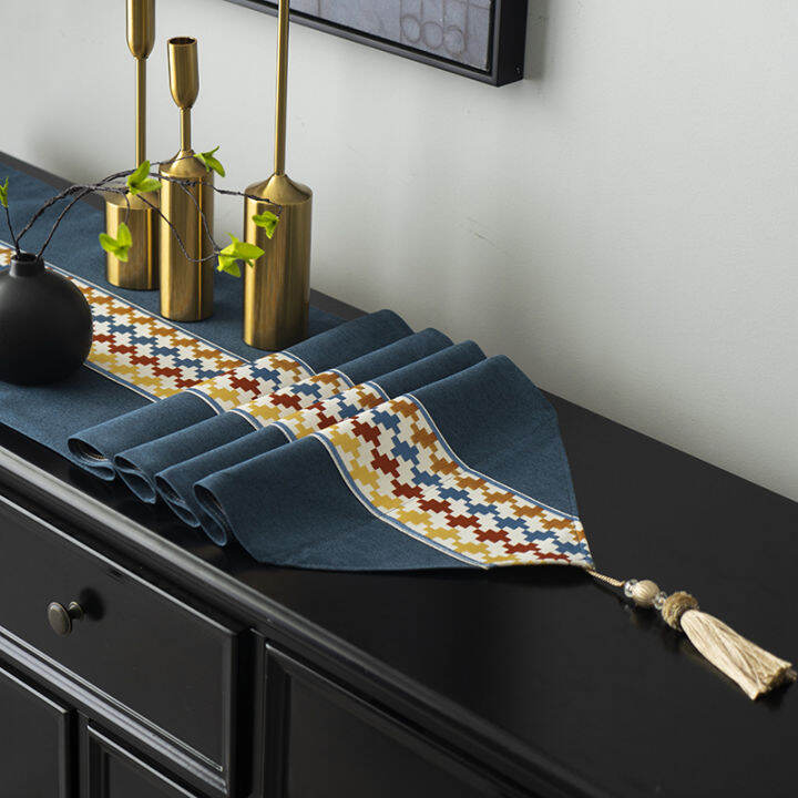 Modern minimalist rectangular TV tablecloth Nordic table table runner living room coffee